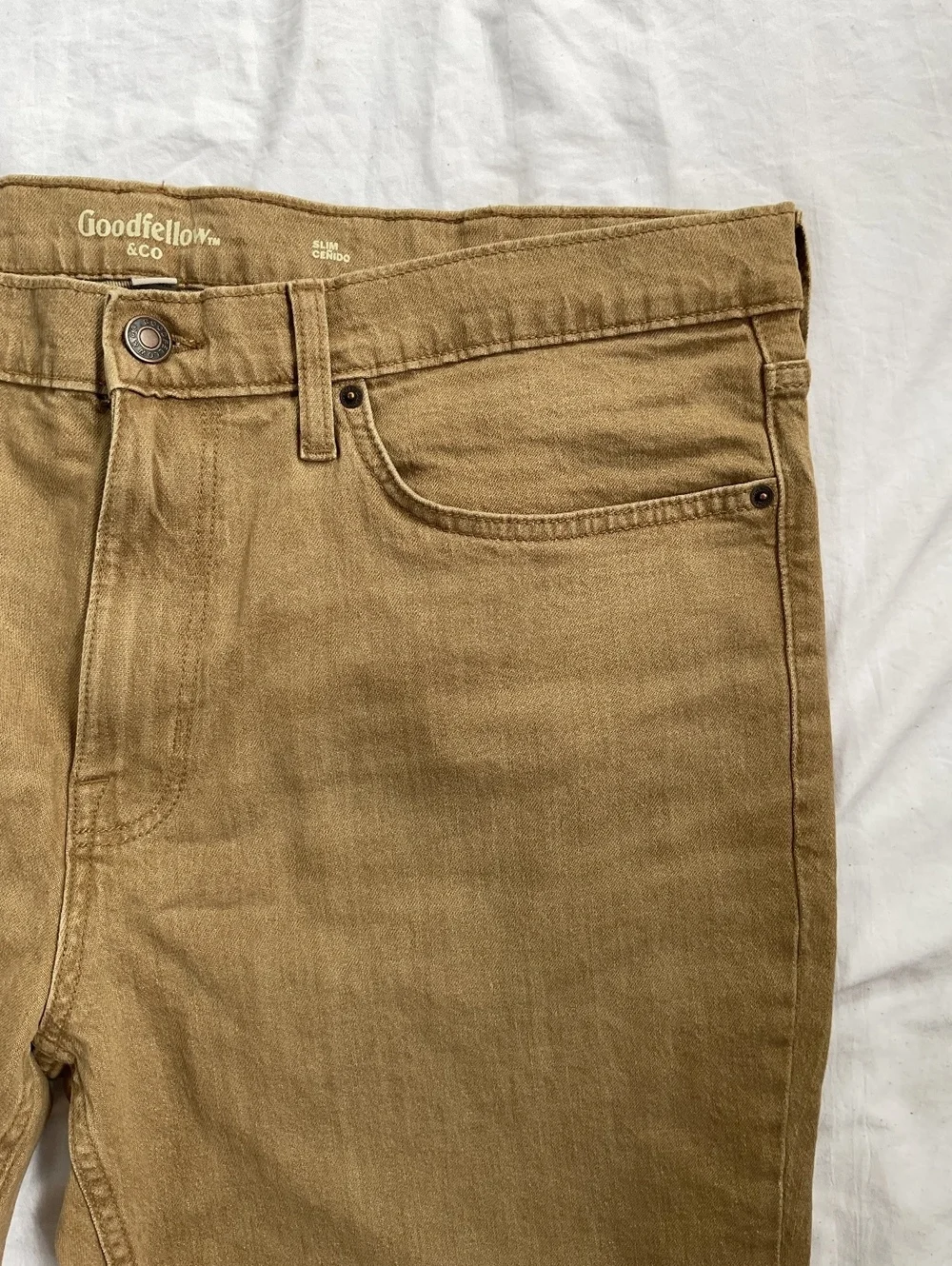 NWOT Goodfellow & Co 5-Pocket Slim Straight Tan Jeans - 40x30